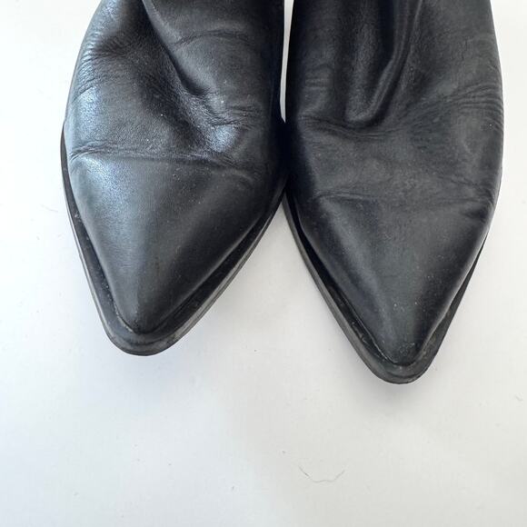 Tony Bianco Womens Low Boots Size 7.5 Ankle Western Minimal Pointed Toe Black - Picture 4 of 6